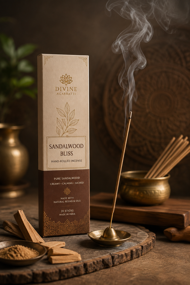 Sandalwood Bliss Hand-Rolled Incense Pack of 5